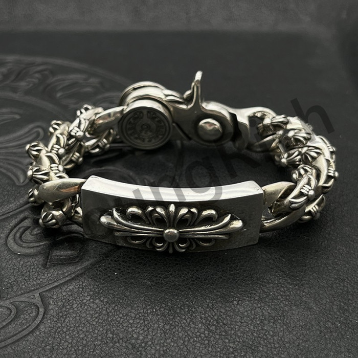 1:1 quality version CH Pure Silver Sword Lobster Buckle Long Crucifix Lobster Buckle Bracelet