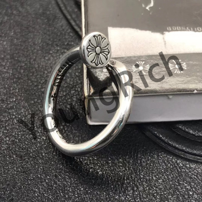 1:1 quality version Pure Silver Cross Convex Flat Nail Open End Ring