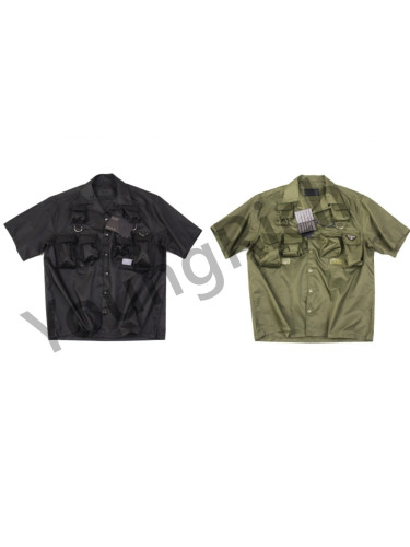 1:1 quality version Multi-Pocket Tactical Nylon Short Sleeve Shirt 2 colors