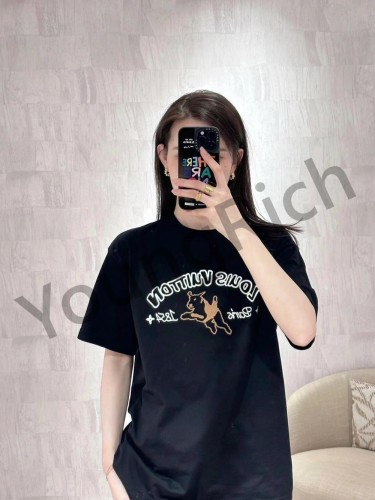 1:1 quality version Jumping Dog Embroidered T-Shirt