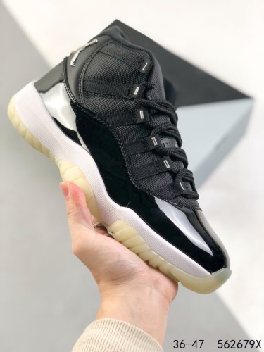 11 Generation Black and White High Top Basketball Shoes