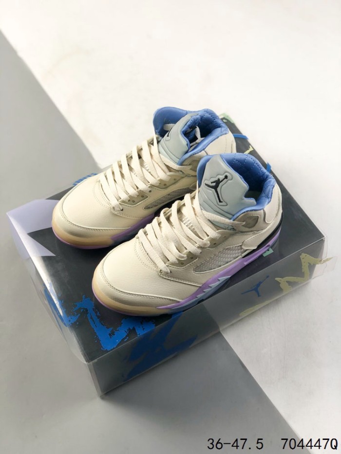 1:1 quality version Generation 5 White and Purple Basketball Shoes