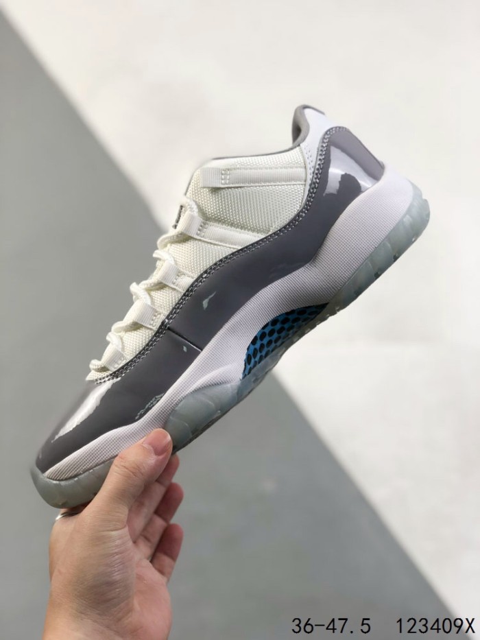 1:1 quality version Generation 11 Grey and White Colorblock Basketball Shoes