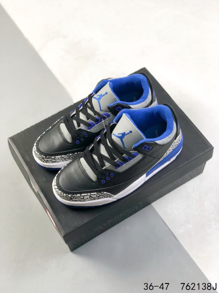 Generation 3 Black and Blue Crackle Basketball Shoes