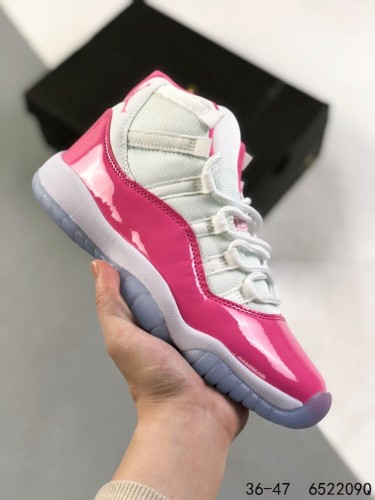 11 Generation Pink White High Top Basketball Shoes