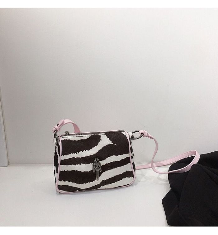 Horse Hair Cross Zebra Print Tote Bag for girls 2 colors