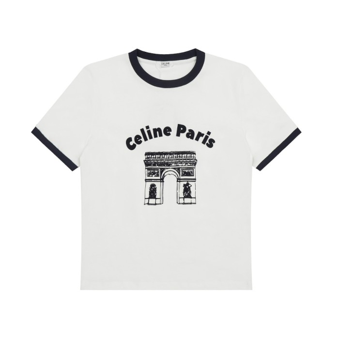 Arc de Triomphe Color Clash Cuffs Thread Patchwork tee for girl