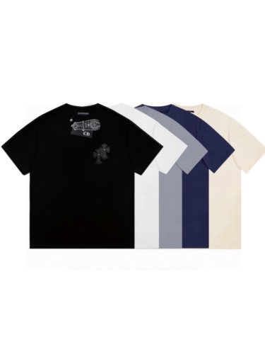 Limited Edition Leather Embroidered Cross tee 5 colors
