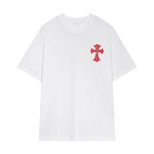 Cross Leather Embroidery Hardware tee  2 colors