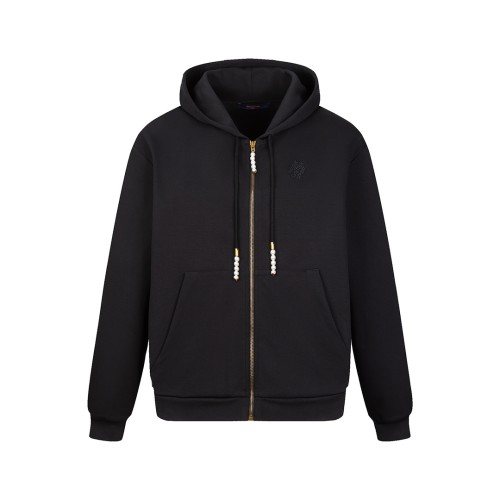 1:1 quality version Embroidered knit zipper hoodie