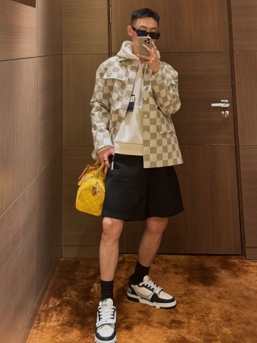 1:1 quality version Embroidered knit shorts