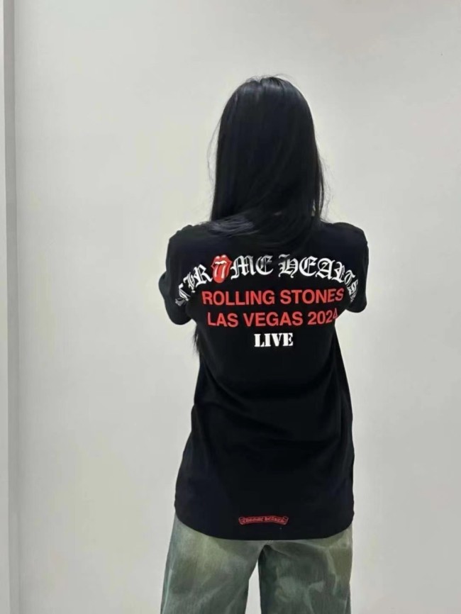 1:1 quality version RollingStone Las Vegas Red Lips Limited tee 4 colors