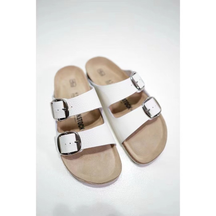1:1 quality version Double Buckle Leather Ken Sandals 2 colors