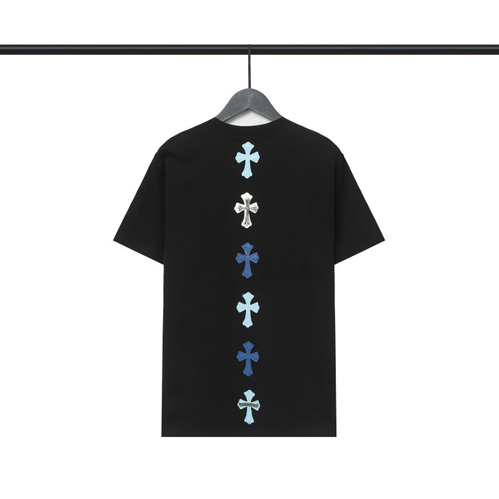 Colorful Patchwork Leather Cross tee 2 colors