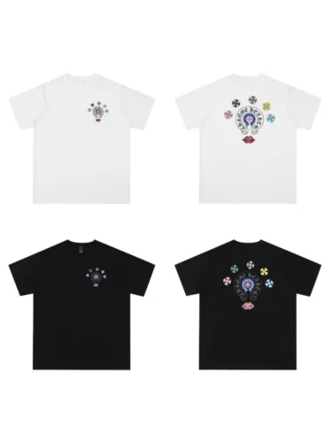 Red Lips Colorful Cross tee 2 colors