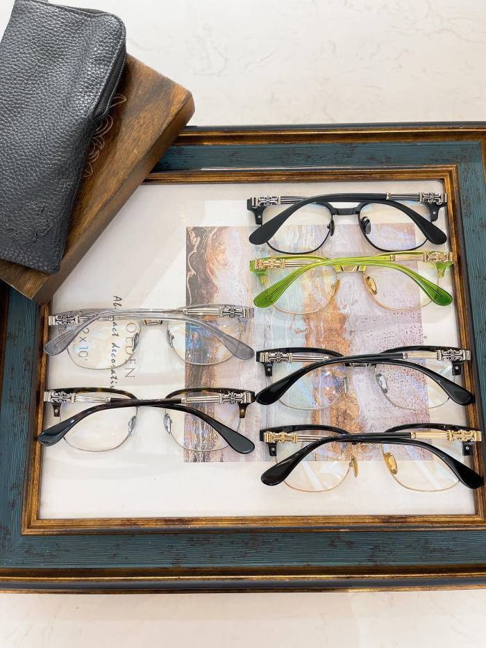 1:1 quality version Semi-metal rimmed glasses 6 colors