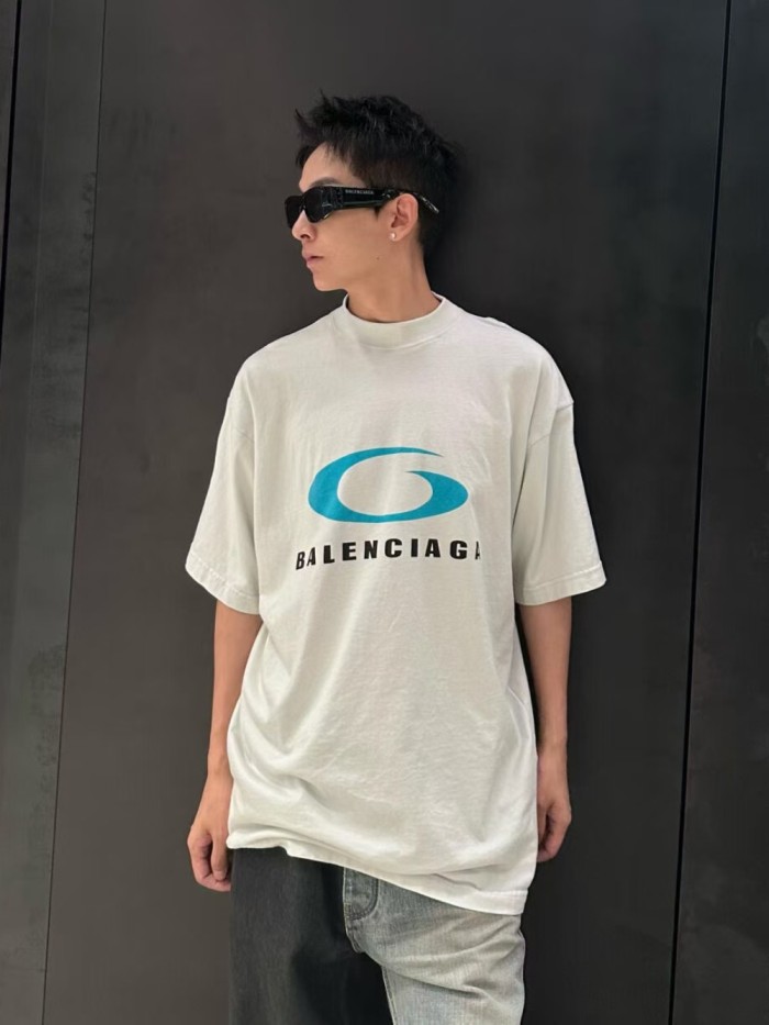 1:1 quality version Single Ring Print tee 2 colors