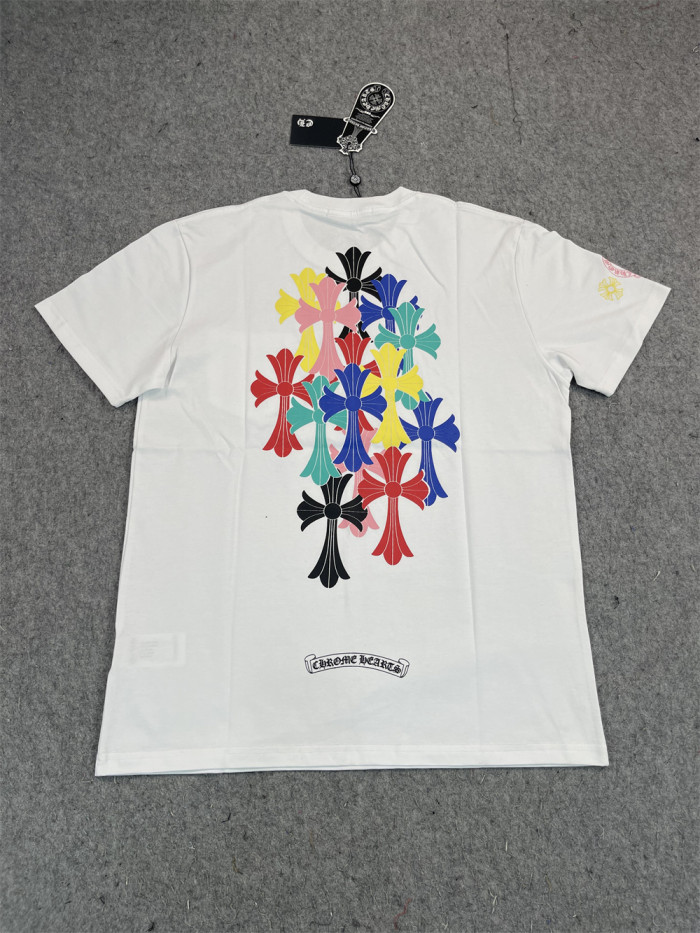 [buy more save more] Multicolor cross logo tee black white