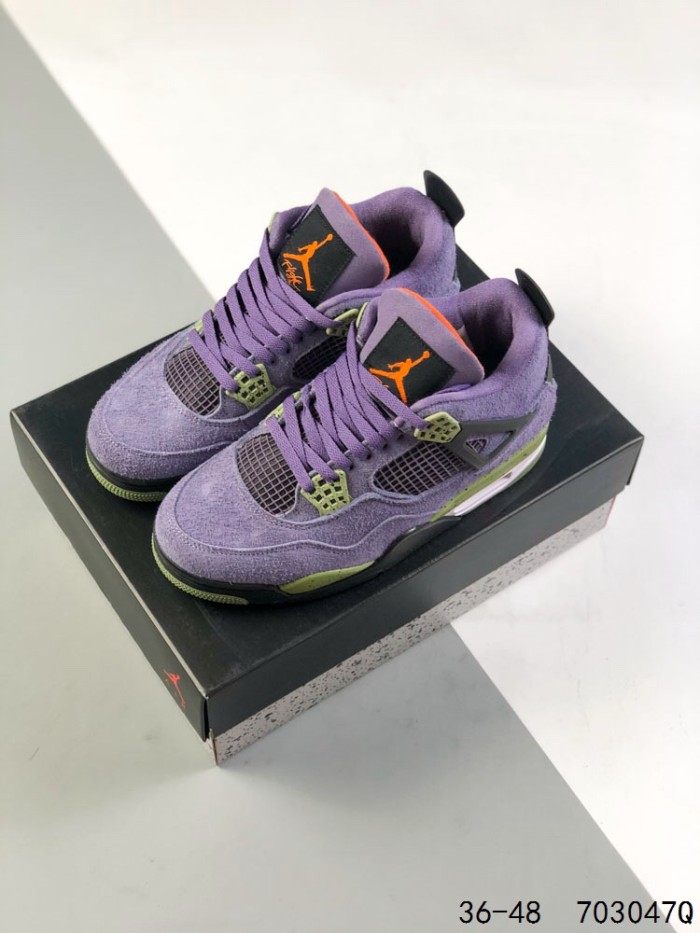 1:1 quality version Generation 4 Green and Purple Colorblock Basketball Shoes