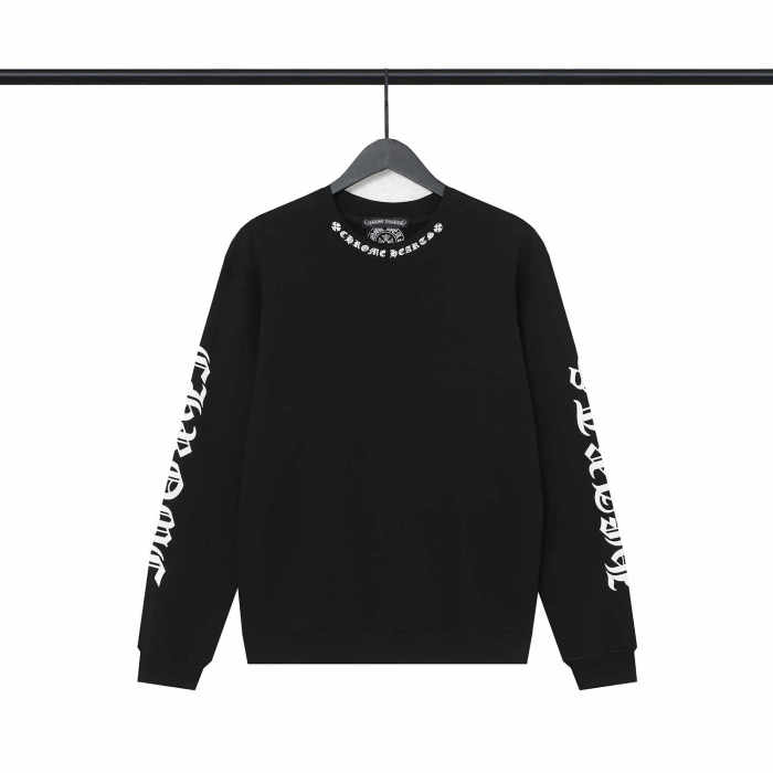 Neckline Sleeve Arm Sanskrit Letter Print Sweatshirt 2 colors