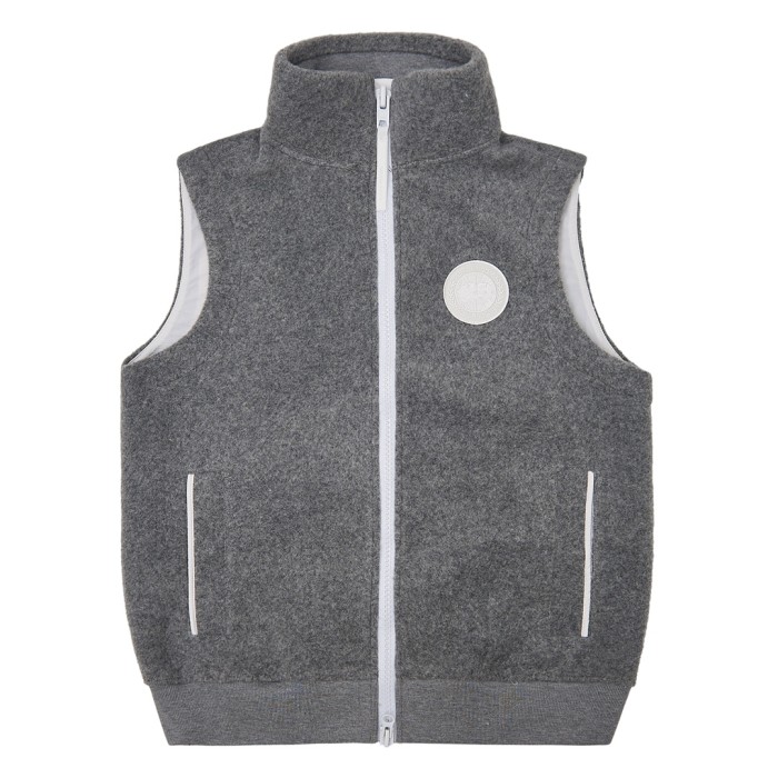 1:1 quality version Mersey fleece white label stand-up collar zipper vest 3 colors