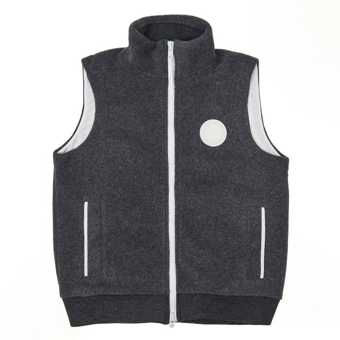1:1 quality version Mersey fleece white label stand-up collar zipper vest 3 colors