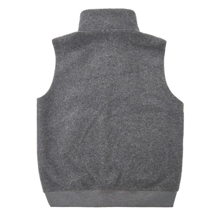 1:1 quality version Mersey fleece white label stand-up collar zipper vest 3 colors