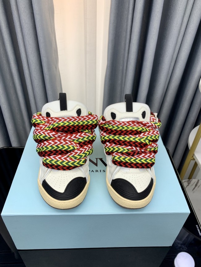 1:1 quality version Thick Sole Colorblocking Lace-Up Bread Shoes