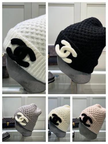 1:1 quality version Pineapple Pattern Double C logo Knit Wool beanie 5 colors