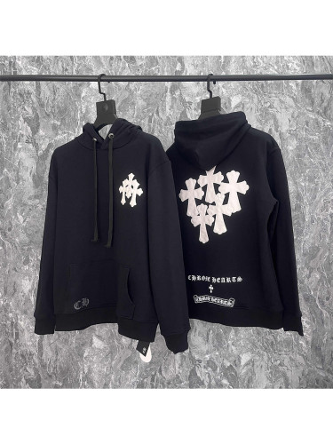 Back Five White Leather Large Cross Hoodie
