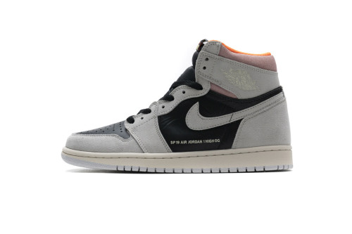 [plus size shoes]Air @j1 Retro High Neutral Grey Hyper Crimson 555088-018