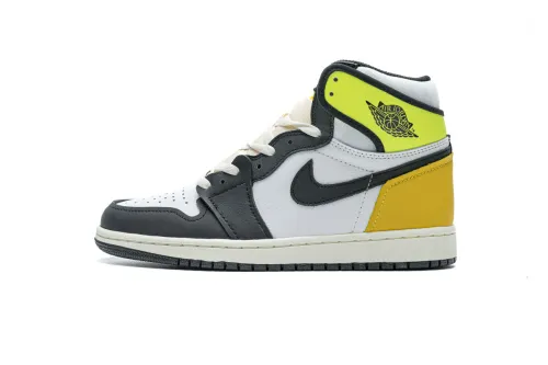 [plus size shoes]Air @j1 Retro High White Black Volt University Gold 555088-118
