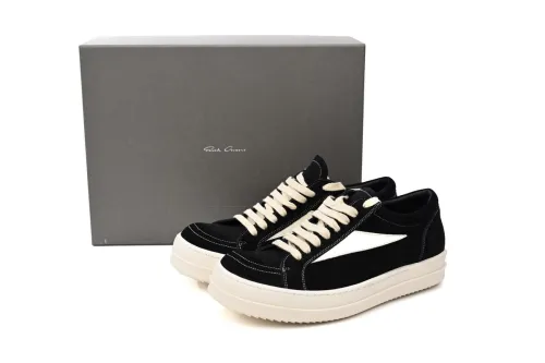 Rick0wens Strobe Vintage Low Black Suede RU01C4897-LVSLPO-911/RU02C7897-LVSLPO-911