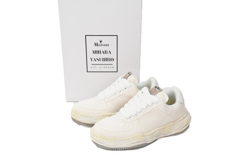 M@ison Mih@r@ Wayne OG Sole Washed Canvas Low White A08FW708 NO.770