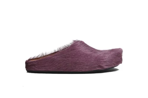 M@rni Long-hair Calfskin Fussbett Sabot Purple SBM@rniS004601P412200C68