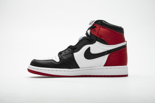 [plus size shoes]Air @j1 Retro High Satin Black Toe CD0461-016