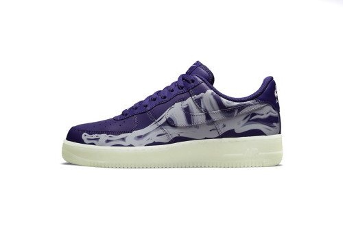 N  Air Force 1 Low '07 QS Purple Skeleton Halloween (2021) CU8067-500