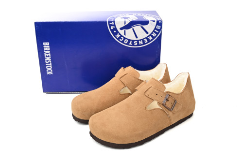 Bs London Shearling Sandals Tea 1014962