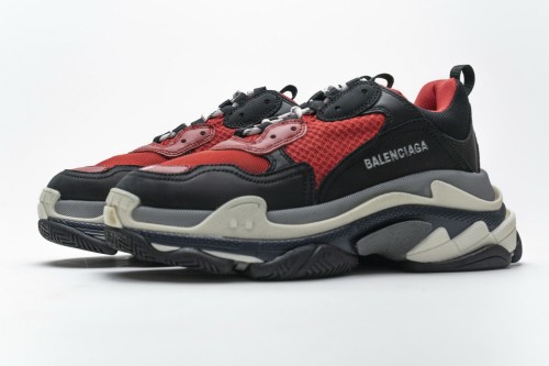 B Triple S Black Red Grey 483513 W06E1 1006