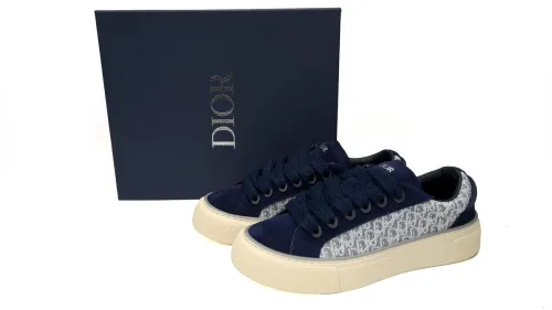  D Sneaker Navy Blue Oblique Jacquard 3SN303ZWN_H559
