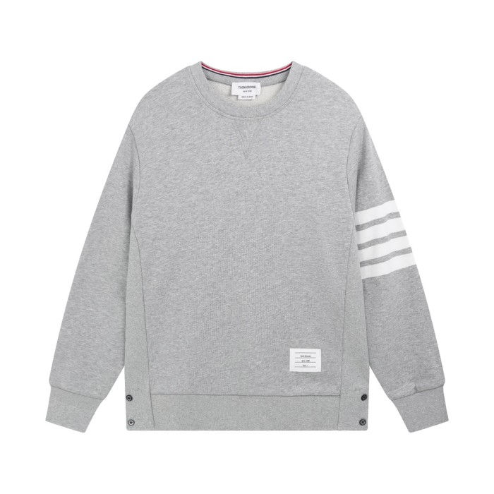 1:1 quality version Four Stripes Solid Color Crew Neck Sweatshirt 4 colors
