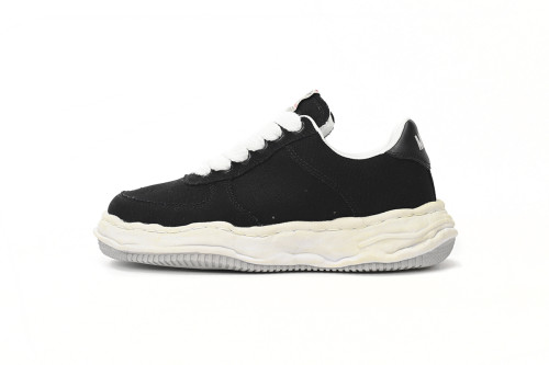 M@ison Mih@r@ Wayne OG Sole Washed Canvas Low Black A08FW708 NO.769