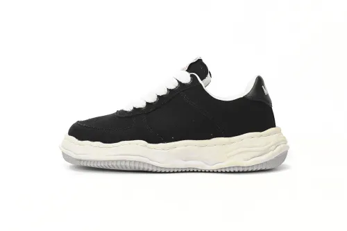 M@ison Mih@r@ Wayne OG Sole Washed Canvas Low Black A08FW708 NO.769