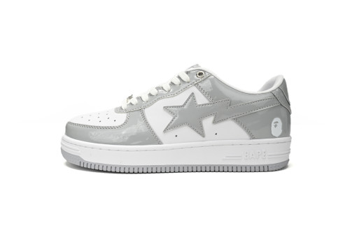 B@P B Sta Patent Leather White Grey -  1I70-291-021/1I70-191-022/0ZXSHMX91001J-GYA/0ZXSHWX91001J-GYA