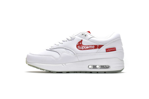 N  Air Max 1 White Red x Supreme x Louis Vuitton 918354-101