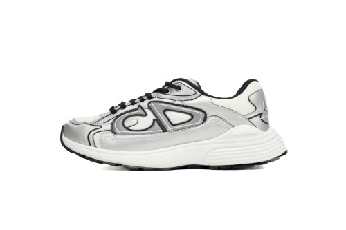  D White Mesh Silver-Tone Metallic Calfskin 3SN279ZYG-H869