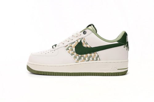N  Air Force 1 Low '07 Premium NAI-KE Bamboo Weave Sail Gorge Green FN0369-100