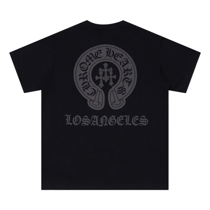 Flocked Horseshoe overlapping cross Sanskrit Tee 3 colors