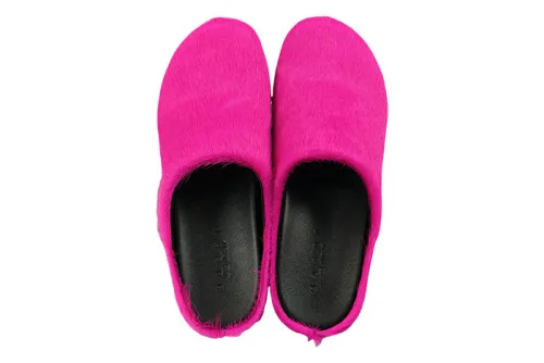 [buy more save more] M@rni Long-hair Calfskin Fussbett Sabot Fuchsia SBM@rniR000600P412200C57【US size 9.5】