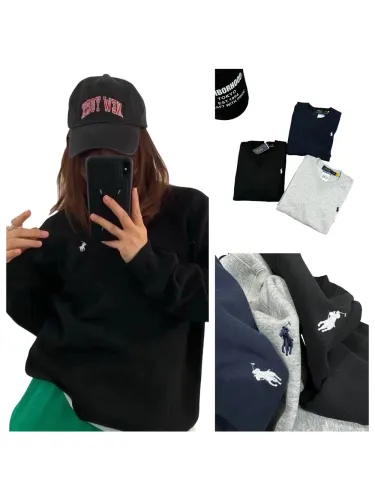 POLO round neck padded Sweatshirt 3 colors